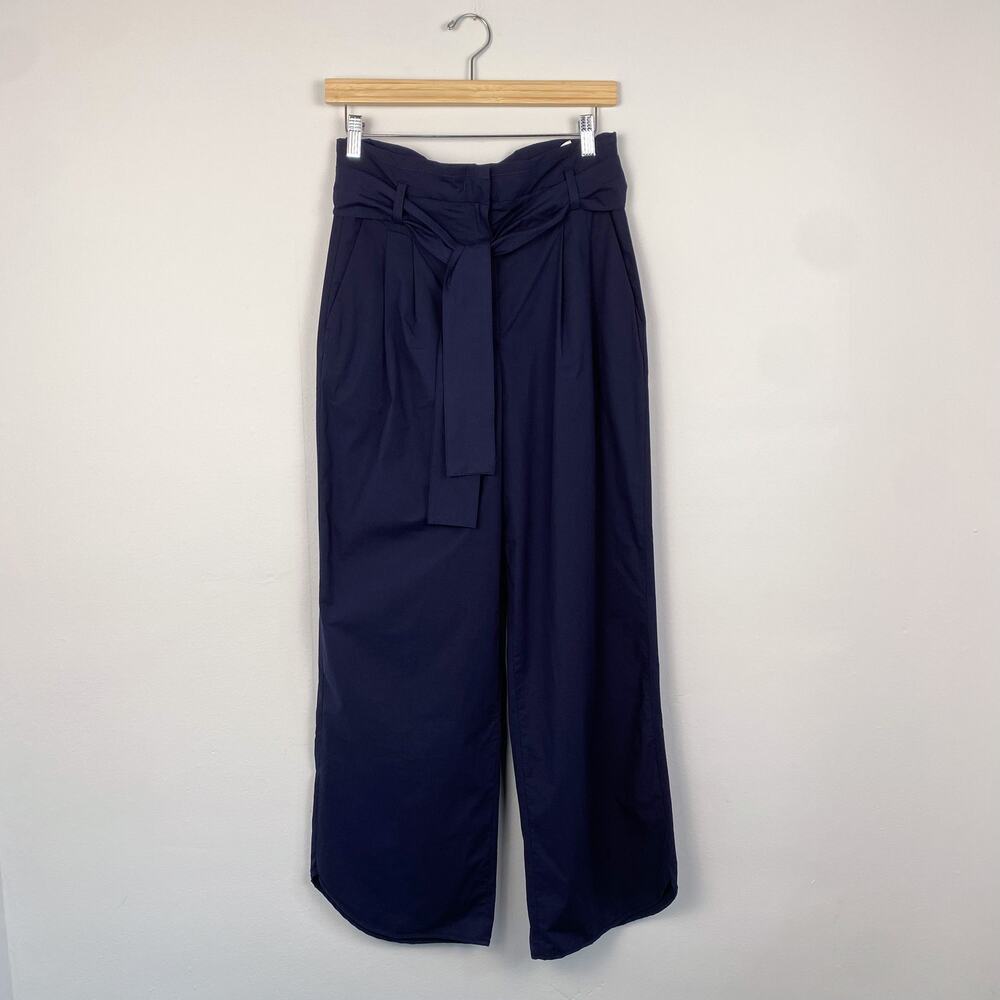 Seventy Venezia Paperbag Waist Wide Leg Trousers Navy 8